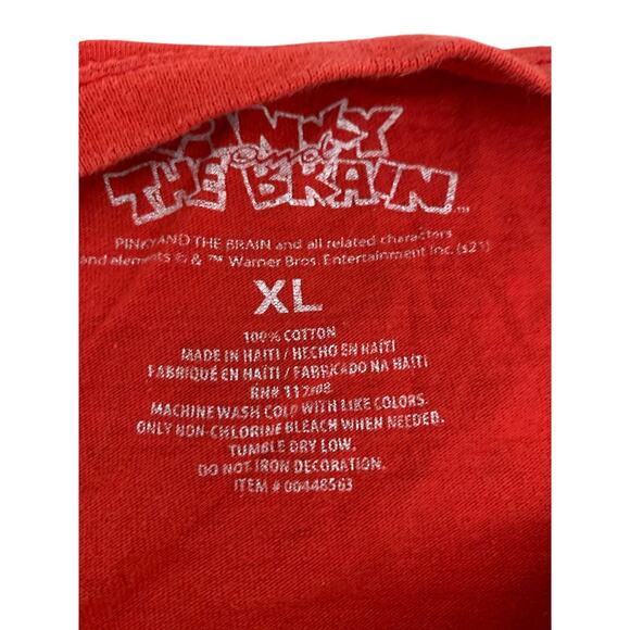 Pinky and The Brain T-Shirt – Men’s XL – Red – Classic Cartoon Graphic Tee - Picture 3 of 4